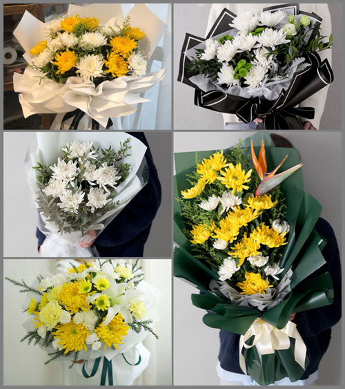 山东莱芜莱城区张家洼街道邹高庄村白事花束代送